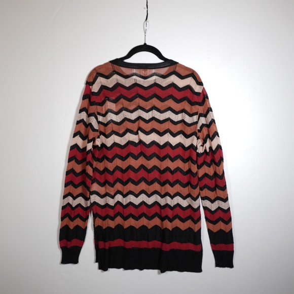NEW Missoni Wool Cotton Blend Knit Stretch ZigZag Stitched Crew Neck Sweater 48 - Picture 3 of 3